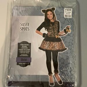 Sassy Spots Cheeta Halloween Kids XL Costume - black and tan